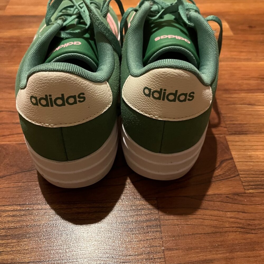 Adidas Women's VL Court Bold Platform Sneaker. Green/Pink Size 10.  Like New. - Picture 5 of 6
